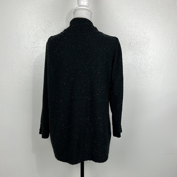 NY Collection Sweater Women Extra Large Petite Black Rainbow Speckled Cardigan - Picture 4 of 14